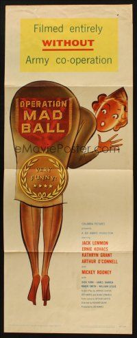 8z562 OPERATION MAD BALL insert '57 screwball comedy filmed entirely without Army co-operation!