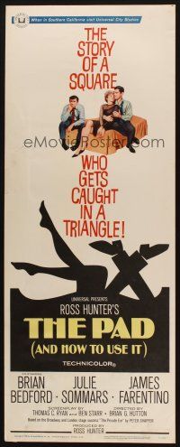 8z569 PAD insert '66 Ross Hunter, Peter Shaffer play about a square who gets caught in a triangle!