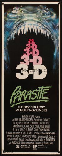 8z573 PARASITE insert '82 directed by Charles Band, the first futuristic monster movie in 3-D!