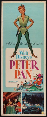 8z586 PETER PAN insert R69 Walt Disney animated cartoon fantasy classic, great full-length art!