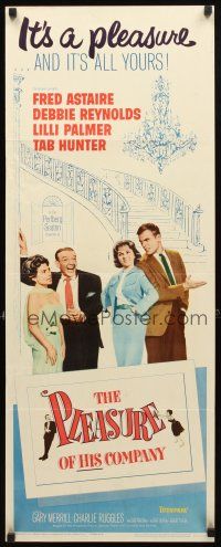 8z594 PLEASURE OF HIS COMPANY insert '61 Fred Astaire, Debbie Reynolds, Lilli Palmer, Tab Hunter