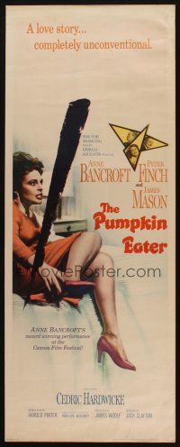 8z620 PUMPKIN EATER insert '64 Anne Bancroft, Peter Finch, a completely unconventional love story!