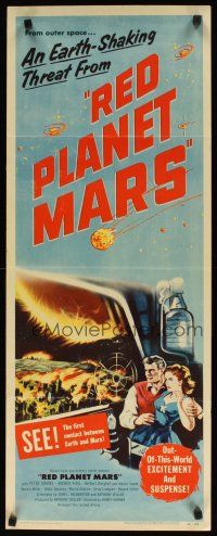 8z633 RED PLANET MARS insert '52 threat from outer space may mean the end of the Earth, cool art!