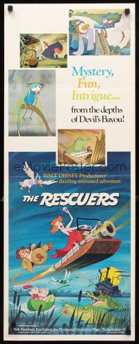 8z637 RESCUERS insert '77 Disney mouse mystery adventure cartoon from the depths of Devil's Bayou!