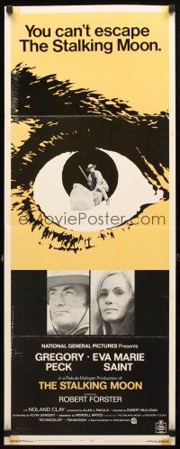 8z700 STALKING MOON insert '68 Gregory Peck, Eva Marie Saint, cool eyeball artwork!
