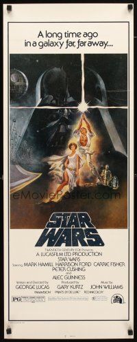 8z702 STAR WARS video insert R1982 George Lucas classic sci-fi epic, great art by Tom Jung!