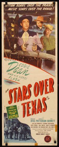 8z704 STARS OVER TEXAS insert '46 Eddie Dean & his horse Flash make music soar over the range!