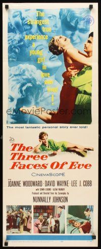 8z724 THREE FACES OF EVE insert '57 David Wayne, Joanne Woodward has multiple personalities!