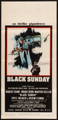 8z800 BLACK SUNDAY Italian locandina'77 Frankenheimer,Goodyear Blimp zeppelin disaster at Super Bowl
