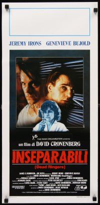 8z829 DEAD RINGERS Italian locandina '88 Jeremy Irons & Genevieve Bujold, David Cronenberg!