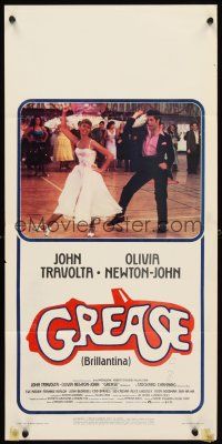 8z861 GREASE Italian locandina '78 John Travolta & Olivia Newton-John classic musical!