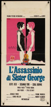 8z881 KILLING OF SISTER GEORGE Italian locandina '69 Robert Aldrich, different sexy art by Gero!