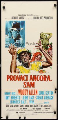 8z927 PLAY IT AGAIN, SAM Italian locandina '72 Cesselon art of Woody Allen & Lacy as Bogart!