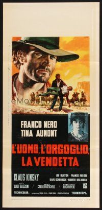 8z928 PRIDE & VENGEANCE Italian locandina '67 Casaro spaghetti western art of Franco Nero as Django