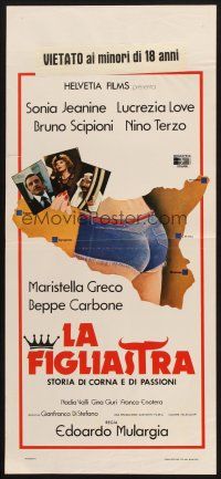 8z973 STEPDAUGHTER Italian locandina '76 Sonja Jeannine, Lucretia Love, wacky sexy art!