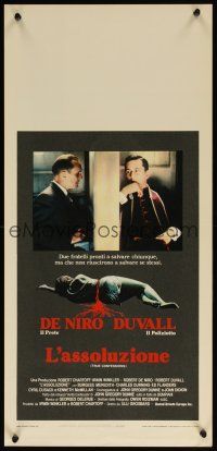 8z980 TRUE CONFESSIONS Italian locandina '81 priest Robert De Niro, detective Robert Duvall!
