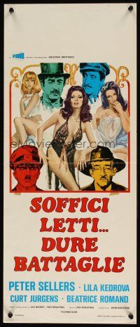 8z985 UNDERCOVERS HERO Italian locandina '74 Peter Sellers & the most WANTED women in France!