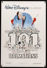 9a554 ONE HUNDRED & ONE DALMATIANS DS 1sh R91 most classic Walt Disney canine family cartoon!
