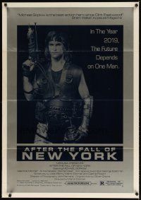 9a020 AFTER THE FALL OF NEW YORK 1sh '84 mankind will prevail if it can survive the year 2019!