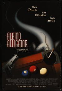 9a025 ALBINO ALLIGATOR 1sh '96 directed by Kevin Spacey, Matt Dillon, art of pool table & gun!