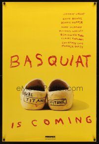 9a062 BASQUIAT teaser 1sh '96 Jeffrey Wright as Jean Michel Basquiat, directed by Julian Schnabel!