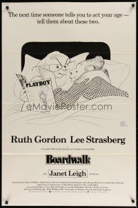 9a090 BOARDWALK 1sh '79 Stephen Verona, Al Hirschfeld art of Ruth Gordon & Lee Strasberg!