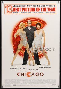 9a135 CHICAGO awards 1sh '02 sexy dancers Renee Zellweger & Catherine Zeta-Jones, Richard Gere!