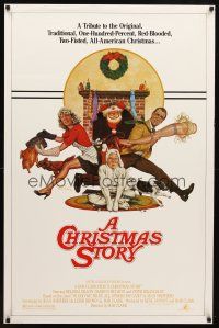 9a139 CHRISTMAS STORY 1sh '83 best classic Christmas movie, great art by Robert Tanenbaum!
