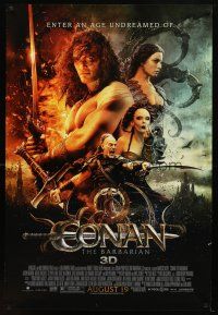 9a158 CONAN THE BARBARIAN advance DS 1sh '11 cool image of Jason Momoa in title role!