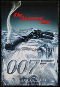 9a218 DIE ANOTHER DAY ice style teaser DS 1sh '02 Pierce Brosnan as James Bond, cool image of gun melting ice