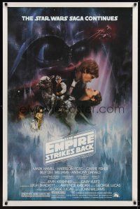 9a238 EMPIRE STRIKES BACK 1sh '80 classic Gone With The Wind style art by Roger Kastel!
