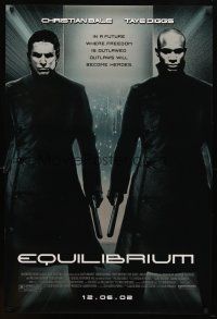 9a247 EQUILIBRIUM advance 1sh '02 Christian Bale & Diggs in a future where freedom is outlawed!