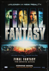 9a275 FINAL FANTASY int'l advance DS 1sh '01 The Spirits Within, unleash a new reality!
