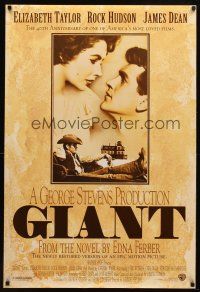 9a304 GIANT DS 1sh R96 James Dean, Elizabeth Taylor, Rock Hudson, directed by George Stevens!