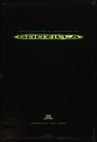 9a314 GODZILLA teaser DS 1sh '98 Matthew Broderick, Jean Reno, American re-make!