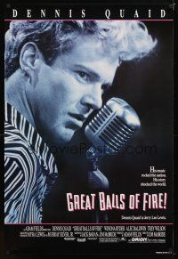 9a327 GREAT BALLS OF FIRE int'l 1sh '89 Dennis Quaid as rock 'n' roll star Jerry Lee Lewis!