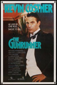 9a332 GUNRUNNER 1sh '89 Kevin Costner in tux lives by one rule, shoot to kill!