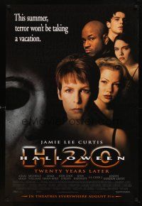 9a335 HALLOWEEN H20 advance 1sh '98 Jamie Lee Curtis sequel, terror won't be taking a vacation!