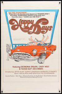 9a341 HAPPY DAYS 1sh '74 Georgina Spelvin, Cindy West, wacky drive-in sex art!