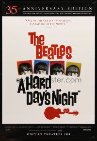 9a342 HARD DAY'S NIGHT advance 1sh R99 great image of The Beatles, rock & roll classic!