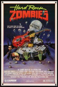 9a343 HARD ROCK ZOMBIES 1sh '84 wild art they came from the grave to rock n' rave & misbehave!