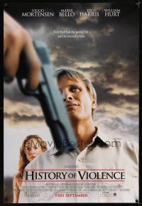 9a361 HISTORY OF VIOLENCE advance DS 1sh '05 David Cronenberg, Viggo Mortensen, sexy Maria Bello!