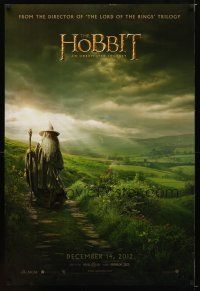 9a365 HOBBIT: AN UNEXPECTED JOURNEY teaser DS 1sh '12 cool image of Ian McKellen as Gandalf!