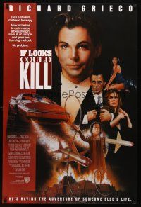 9a384 IF LOOKS COULD KILL int'l 1sh '91 Richard Greico & Gabrielle Anwar in teen James Bond spoof!