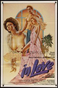 9a388 IN LOVE video/theatrical 1sh '83 Jerry Butler, Kelly Nichols, sexy artwork!