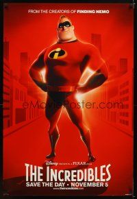 9a394 INCREDIBLES advance DS 1sh '04 Disney/Pixar animated sci-fi superhero family, Mr. Incredible!