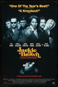 9a412 JACKIE BROWN video 1sh '97 Tarantino, Pam Grier, Samuel L. Jackson, De Niro, Fonda!