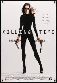 9a438 KILLING TIME DS 1sh '97 Bharat Nalluri directed, cool image of girl w/two pistols!
