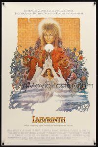 9a462 LABYRINTH 1sh '86 Jim Henson, art of David Bowie & Jennifer Connelly by Ted CoConis!