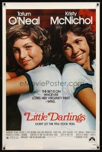 9a483 LITTLE DARLINGS 1sh '80 Tatum O'Neal & Kristy McNichol make a bet to lose their virginity!